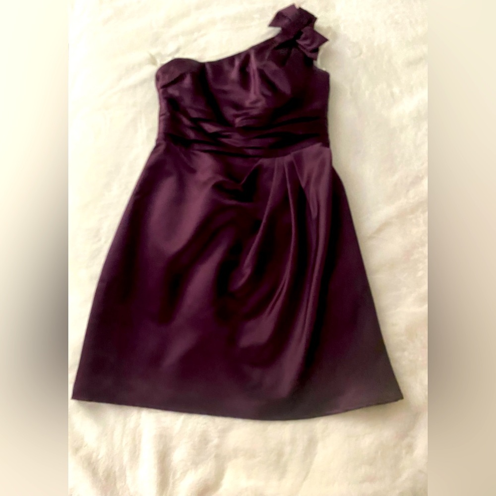 Plum bridal dress
